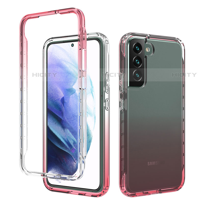 Custodia Silicone Trasparente Ultra Sottile Morbida Cover Fronte e Retro 360 Gradi Sfumato M01 per Samsung Galaxy S22 Plus 5G