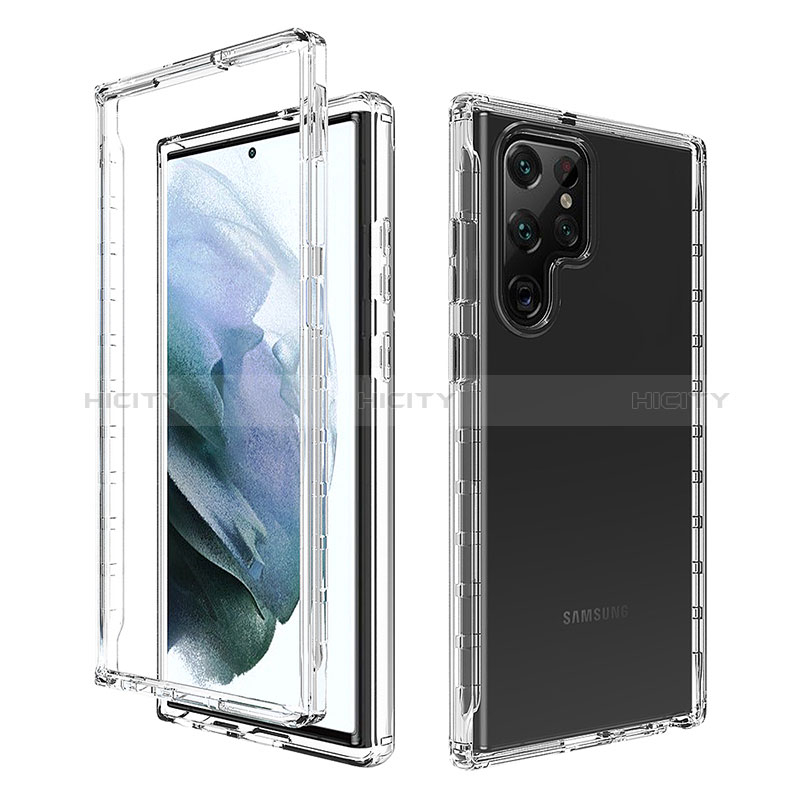 Custodia Silicone Trasparente Ultra Sottile Morbida Cover Fronte e Retro 360 Gradi Sfumato M01 per Samsung Galaxy S24 Ultra 5G
