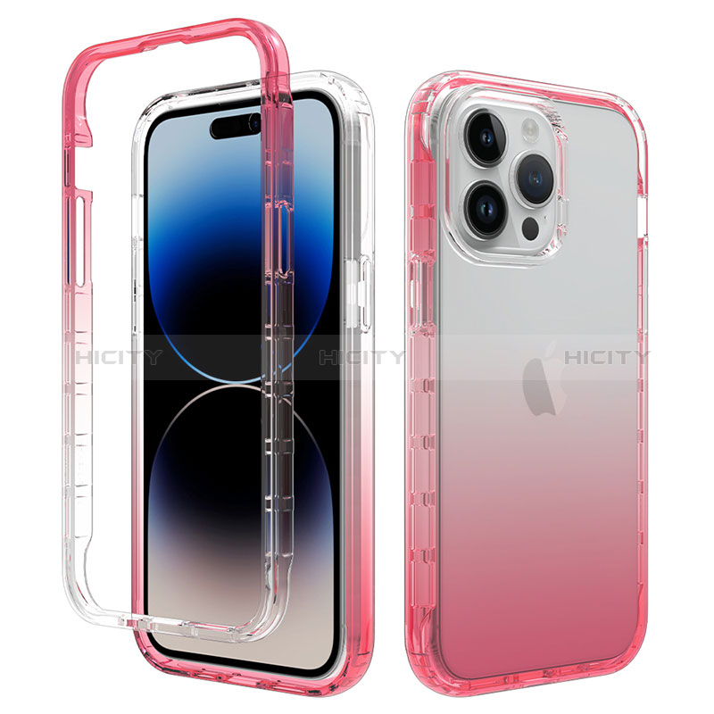 Custodia Silicone Trasparente Ultra Sottile Morbida Cover Fronte e Retro 360 Gradi Sfumato per Apple iPhone 13 Pro Max