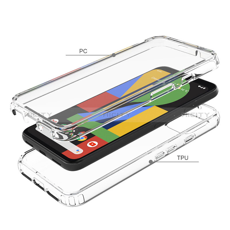 Custodia Silicone Trasparente Ultra Sottile Morbida Cover Fronte e Retro 360 Gradi Sfumato per Google Pixel 4