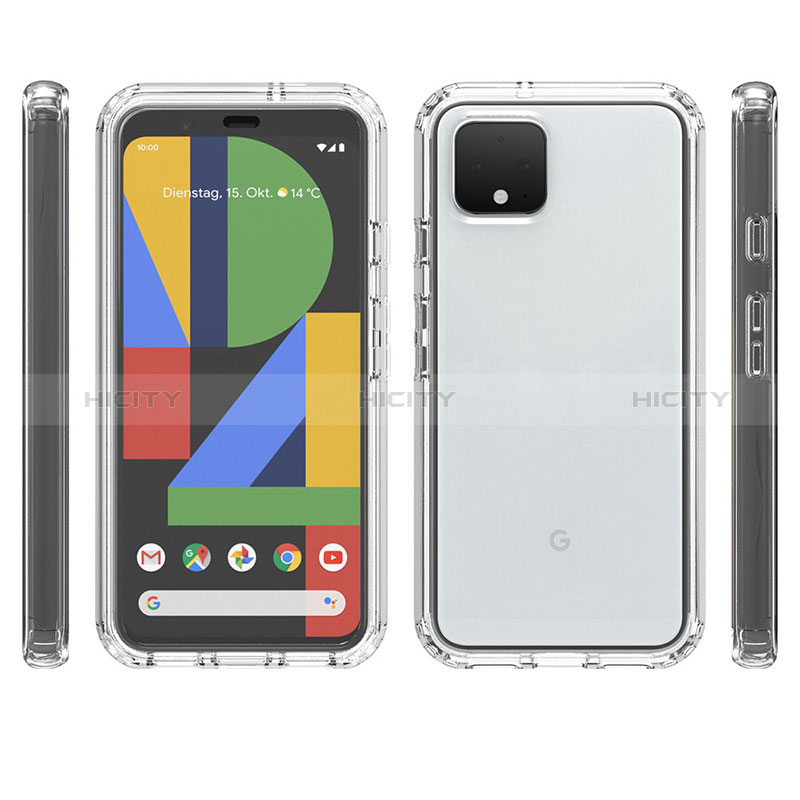 Custodia Silicone Trasparente Ultra Sottile Morbida Cover Fronte e Retro 360 Gradi Sfumato per Google Pixel 4