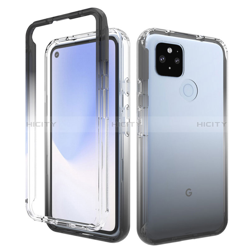 Custodia Silicone Trasparente Ultra Sottile Morbida Cover Fronte e Retro 360 Gradi Sfumato per Google Pixel 4a 5G