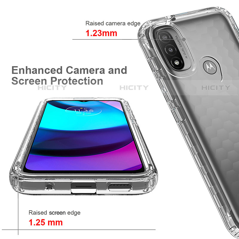 Custodia Silicone Trasparente Ultra Sottile Morbida Cover Fronte e Retro 360 Gradi Sfumato per Motorola Moto E20