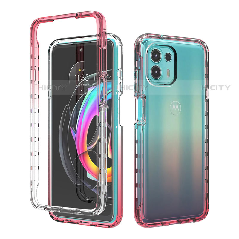 Custodia Silicone Trasparente Ultra Sottile Morbida Cover Fronte e Retro 360 Gradi Sfumato per Motorola Moto Edge 20 Lite 5G