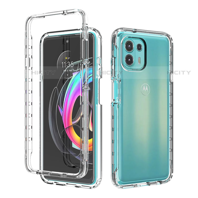 Custodia Silicone Trasparente Ultra Sottile Morbida Cover Fronte e Retro 360 Gradi Sfumato per Motorola Moto Edge 20 Lite 5G