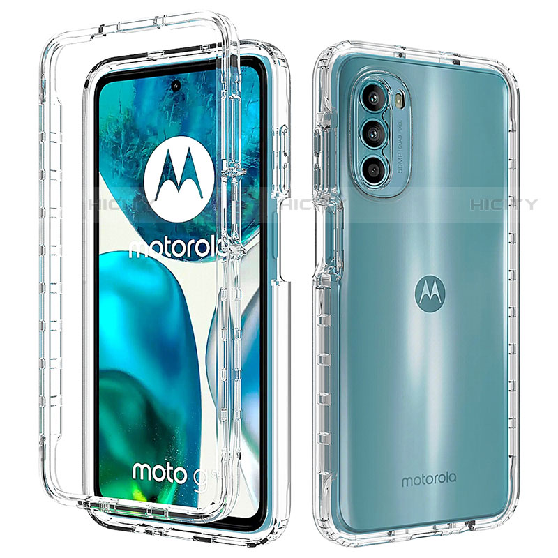 Custodia Silicone Trasparente Ultra Sottile Morbida Cover Fronte e Retro 360 Gradi Sfumato per Motorola Moto Edge (2022) 5G Chiaro