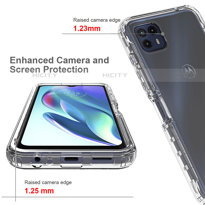 Custodia Silicone Trasparente Ultra Sottile Morbida Cover Fronte e Retro 360 Gradi Sfumato per Motorola Moto G50 5G