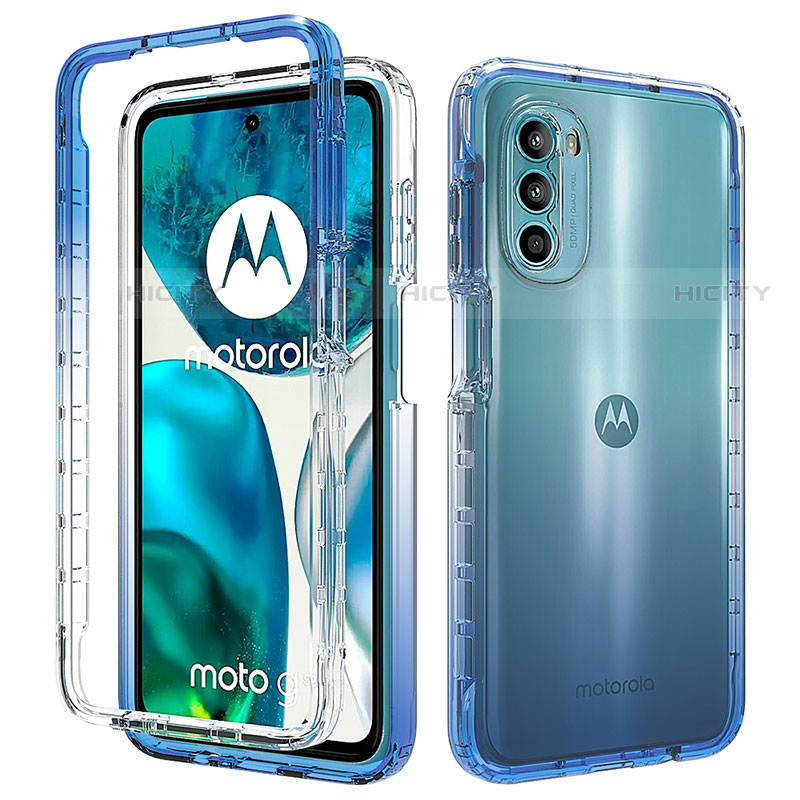 Custodia Silicone Trasparente Ultra Sottile Morbida Cover Fronte e Retro 360 Gradi Sfumato per Motorola MOTO G52