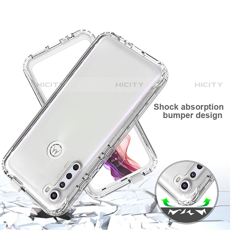 Custodia Silicone Trasparente Ultra Sottile Morbida Cover Fronte e Retro 360 Gradi Sfumato per Motorola Moto One Fusion Plus