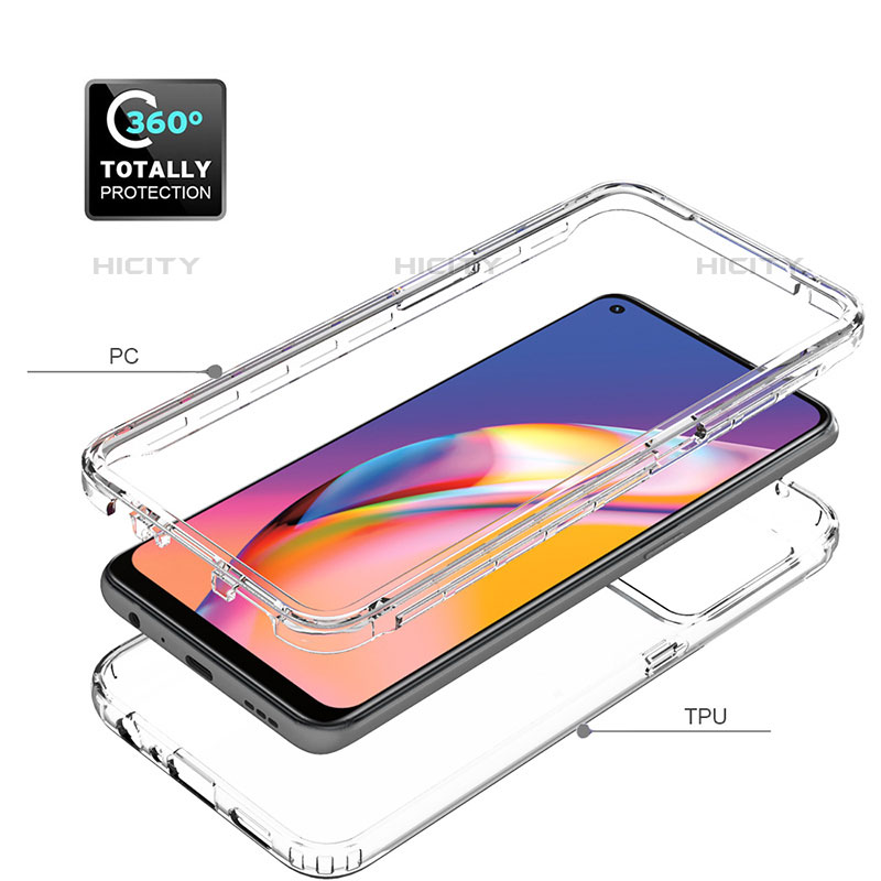 Custodia Silicone Trasparente Ultra Sottile Morbida Cover Fronte e Retro 360 Gradi Sfumato per Oppo Reno5 F