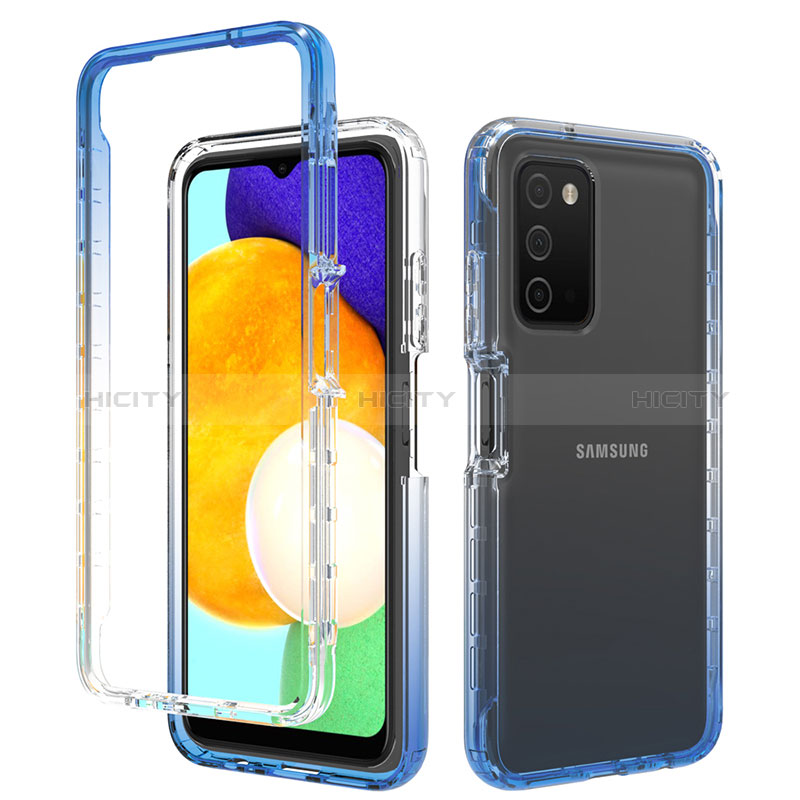 Custodia Silicone Trasparente Ultra Sottile Morbida Cover Fronte e Retro 360 Gradi Sfumato per Samsung Galaxy A02s