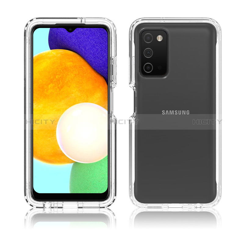 Custodia Silicone Trasparente Ultra Sottile Morbida Cover Fronte e Retro 360 Gradi Sfumato per Samsung Galaxy A02s