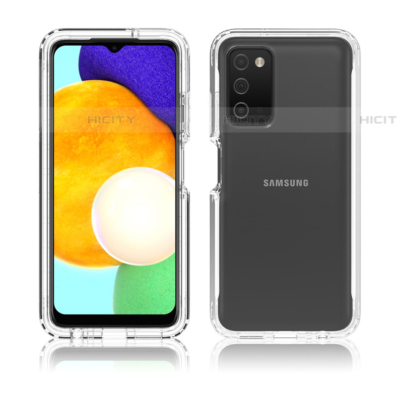 Custodia Silicone Trasparente Ultra Sottile Morbida Cover Fronte e Retro 360 Gradi Sfumato per Samsung Galaxy A03s