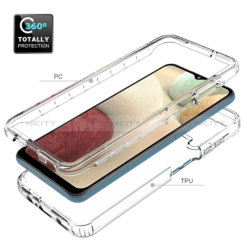 Custodia Silicone Trasparente Ultra Sottile Morbida Cover Fronte e Retro 360 Gradi Sfumato per Samsung Galaxy A12