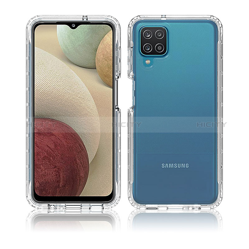 Custodia Silicone Trasparente Ultra Sottile Morbida Cover Fronte e Retro 360 Gradi Sfumato per Samsung Galaxy A12 Nacho