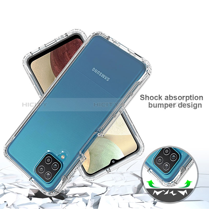 Custodia Silicone Trasparente Ultra Sottile Morbida Cover Fronte e Retro 360 Gradi Sfumato per Samsung Galaxy A12 Nacho