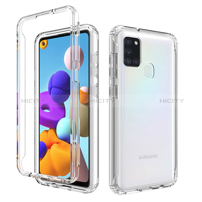 Custodia Silicone Trasparente Ultra Sottile Morbida Cover Fronte e Retro 360 Gradi Sfumato per Samsung Galaxy A21s