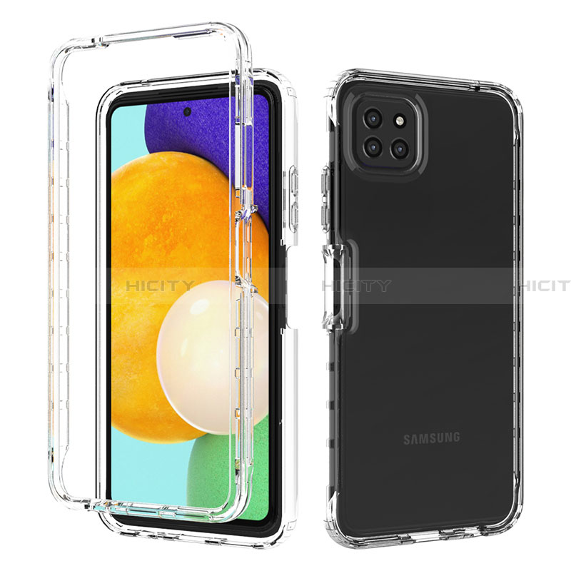 Custodia Silicone Trasparente Ultra Sottile Morbida Cover Fronte e Retro 360 Gradi Sfumato per Samsung Galaxy A22 5G