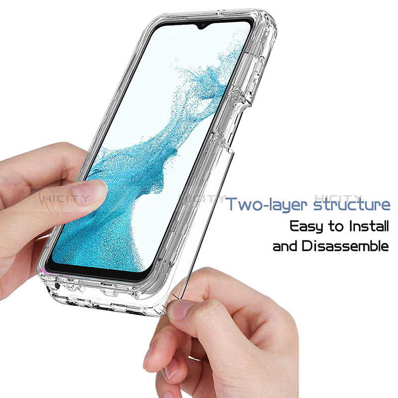 Custodia Silicone Trasparente Ultra Sottile Morbida Cover Fronte e Retro 360 Gradi Sfumato per Samsung Galaxy A23 5G