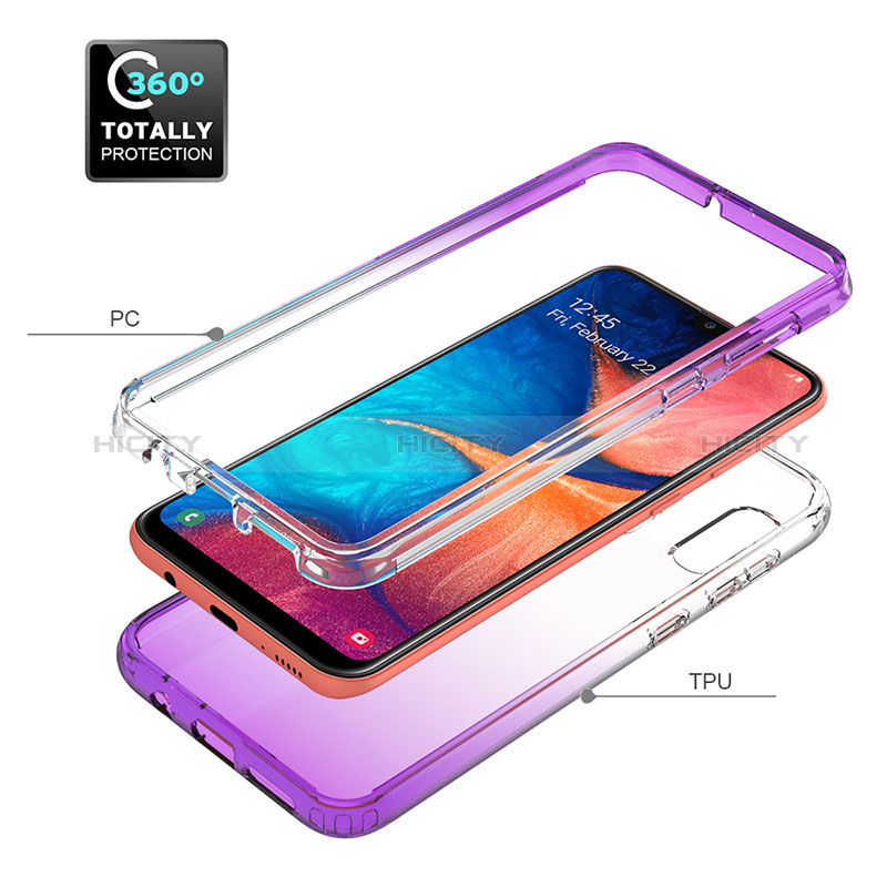 Custodia Silicone Trasparente Ultra Sottile Morbida Cover Fronte e Retro 360 Gradi Sfumato per Samsung Galaxy A30
