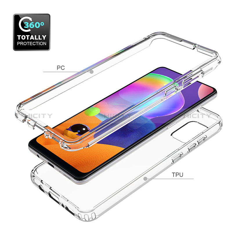 Custodia Silicone Trasparente Ultra Sottile Morbida Cover Fronte e Retro 360 Gradi Sfumato per Samsung Galaxy A31