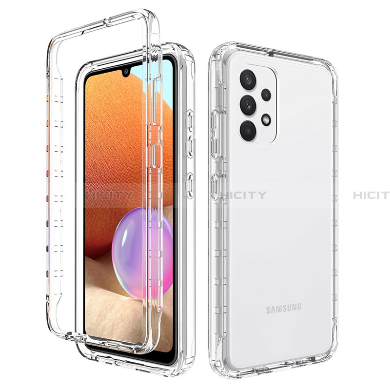 Custodia Silicone Trasparente Ultra Sottile Morbida Cover Fronte e Retro 360 Gradi Sfumato per Samsung Galaxy A32 5G