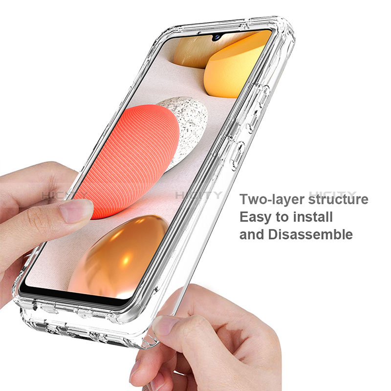 Custodia Silicone Trasparente Ultra Sottile Morbida Cover Fronte e Retro 360 Gradi Sfumato per Samsung Galaxy A42 5G