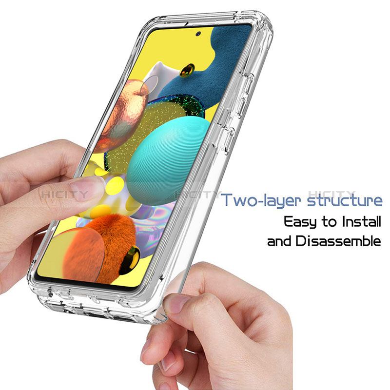 Custodia Silicone Trasparente Ultra Sottile Morbida Cover Fronte e Retro 360 Gradi Sfumato per Samsung Galaxy A51 4G