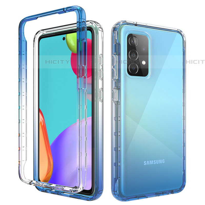 Custodia Silicone Trasparente Ultra Sottile Morbida Cover Fronte e Retro 360 Gradi Sfumato per Samsung Galaxy A52 4G