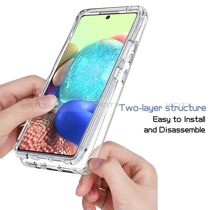 Custodia Silicone Trasparente Ultra Sottile Morbida Cover Fronte e Retro 360 Gradi Sfumato per Samsung Galaxy A71 4G A715