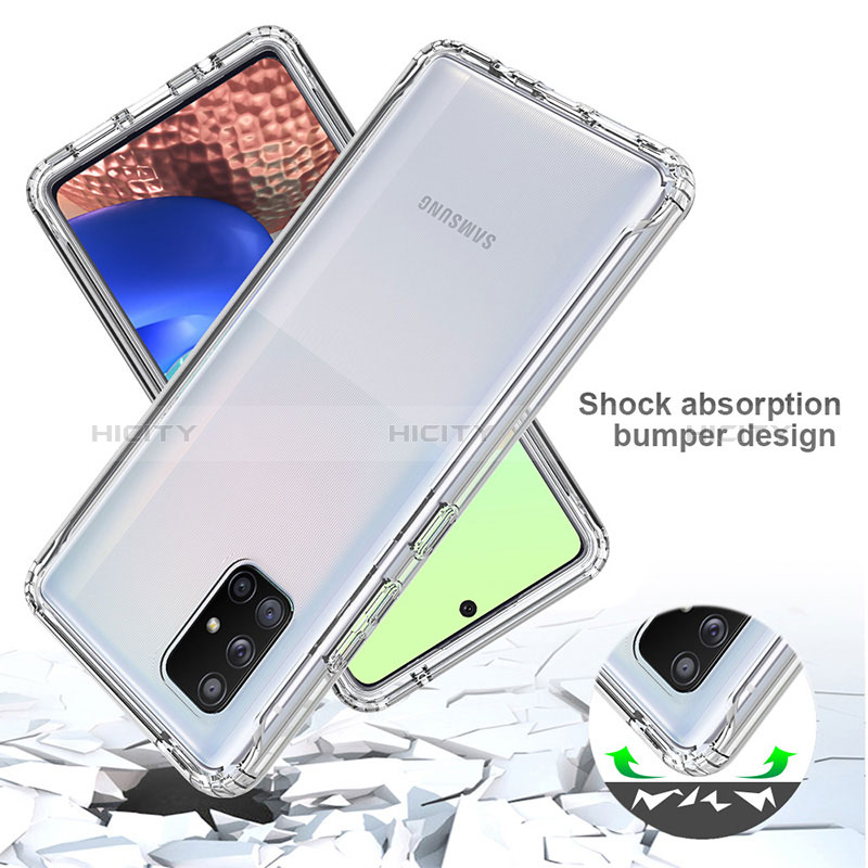 Custodia Silicone Trasparente Ultra Sottile Morbida Cover Fronte e Retro 360 Gradi Sfumato per Samsung Galaxy A71 4G A715