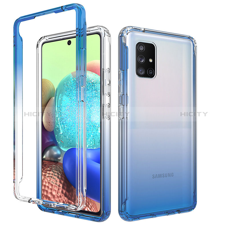 Custodia Silicone Trasparente Ultra Sottile Morbida Cover Fronte e Retro 360 Gradi Sfumato per Samsung Galaxy A71 5G