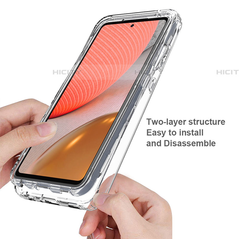 Custodia Silicone Trasparente Ultra Sottile Morbida Cover Fronte e Retro 360 Gradi Sfumato per Samsung Galaxy A72 5G