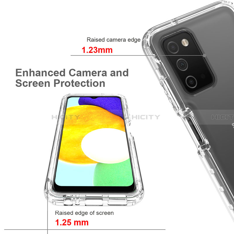 Custodia Silicone Trasparente Ultra Sottile Morbida Cover Fronte e Retro 360 Gradi Sfumato per Samsung Galaxy F02S SM-E025F