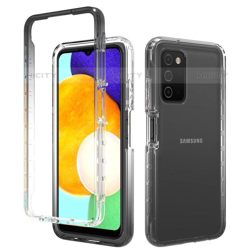Custodia Silicone Trasparente Ultra Sottile Morbida Cover Fronte e Retro 360 Gradi Sfumato per Samsung Galaxy M02s