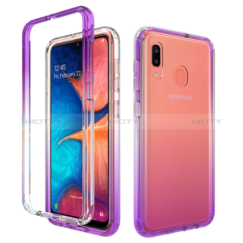 Custodia Silicone Trasparente Ultra Sottile Morbida Cover Fronte e Retro 360 Gradi Sfumato per Samsung Galaxy M10S