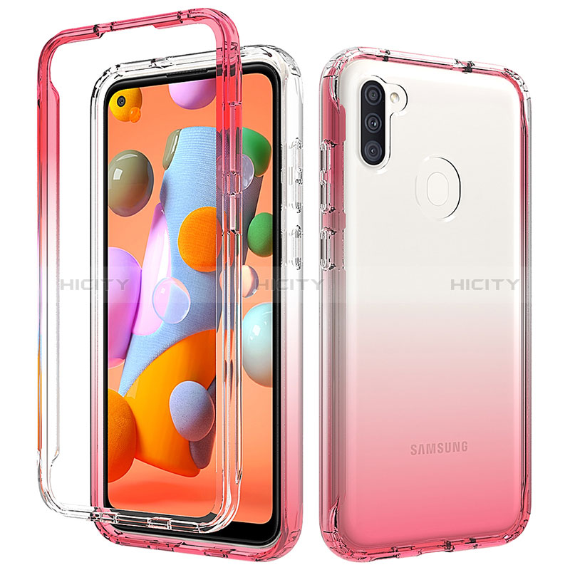 Custodia Silicone Trasparente Ultra Sottile Morbida Cover Fronte e Retro 360 Gradi Sfumato per Samsung Galaxy M11