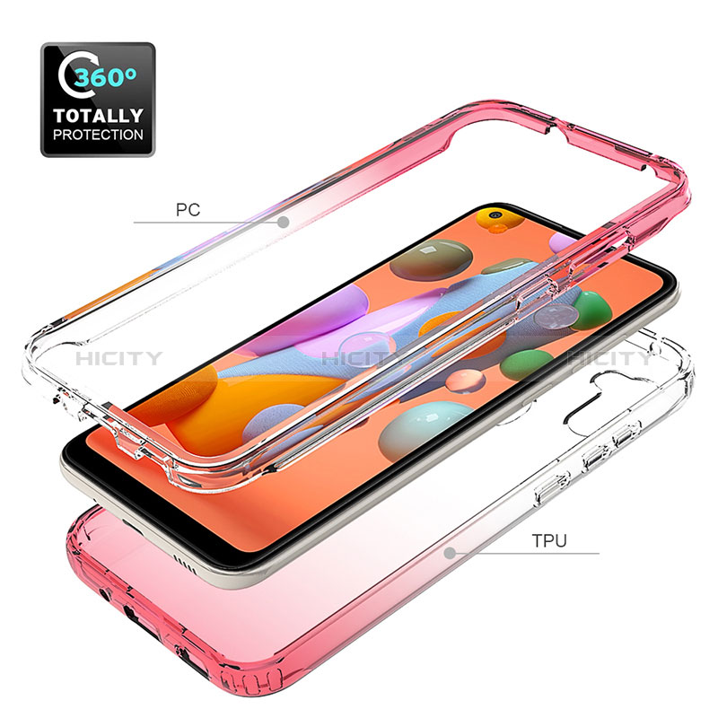 Custodia Silicone Trasparente Ultra Sottile Morbida Cover Fronte e Retro 360 Gradi Sfumato per Samsung Galaxy M11