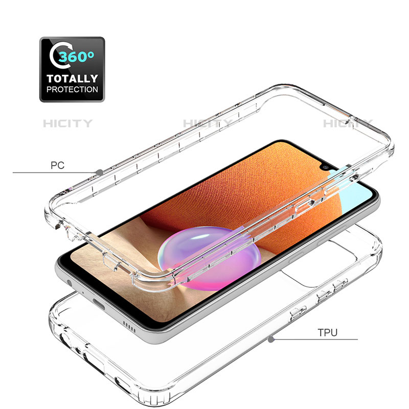 Custodia Silicone Trasparente Ultra Sottile Morbida Cover Fronte e Retro 360 Gradi Sfumato per Samsung Galaxy M32 5G
