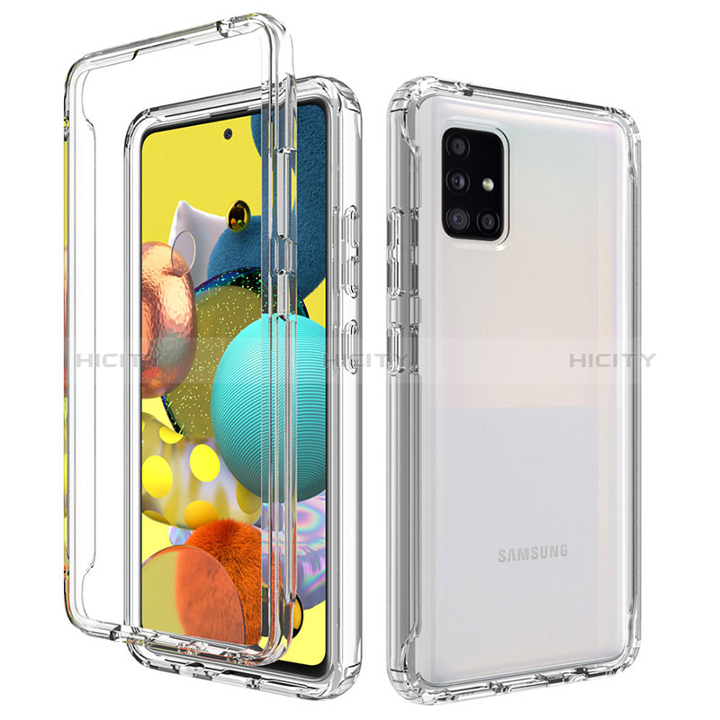 Custodia Silicone Trasparente Ultra Sottile Morbida Cover Fronte e Retro 360 Gradi Sfumato per Samsung Galaxy M40S Chiaro