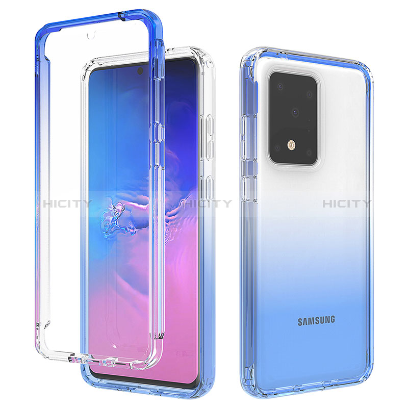 Custodia Silicone Trasparente Ultra Sottile Morbida Cover Fronte e Retro 360 Gradi Sfumato per Samsung Galaxy S20 Ultra