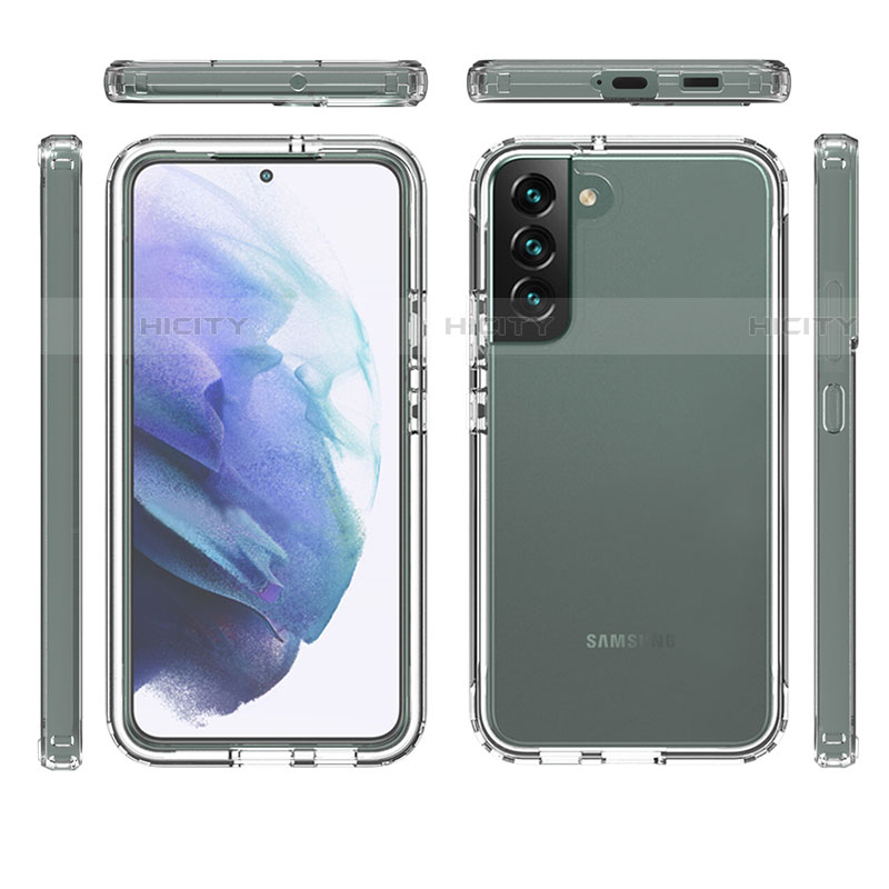 Custodia Silicone Trasparente Ultra Sottile Morbida Cover Fronte e Retro 360 Gradi Sfumato per Samsung Galaxy S21 FE 5G