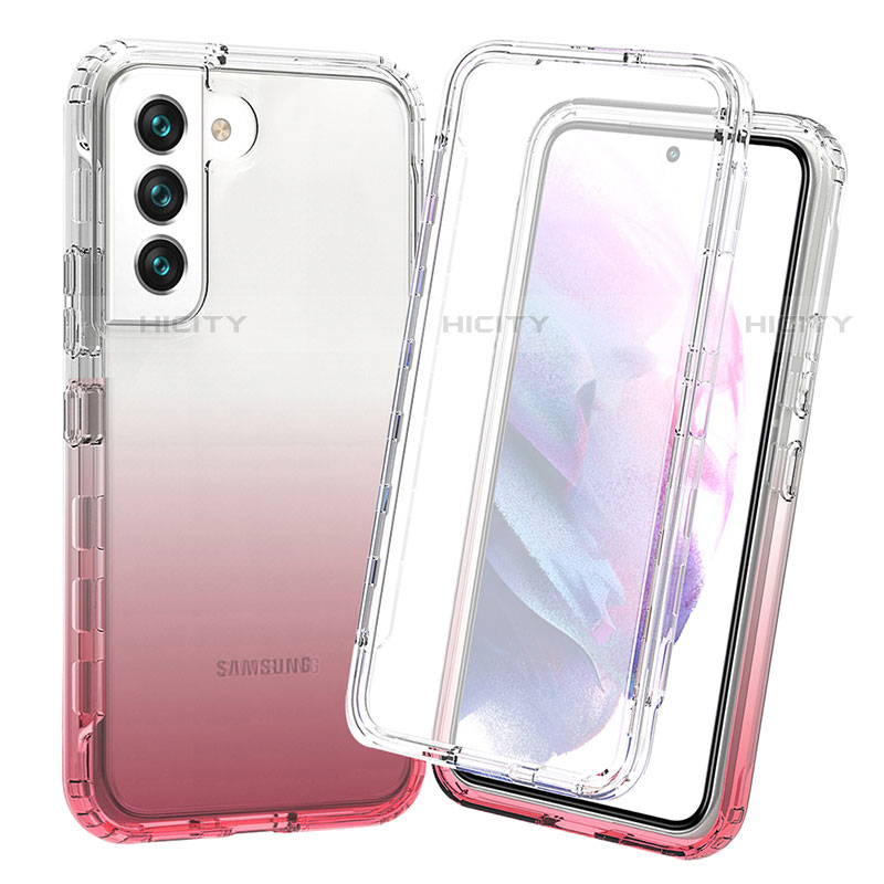 Custodia Silicone Trasparente Ultra Sottile Morbida Cover Fronte e Retro 360 Gradi Sfumato per Samsung Galaxy S22 5G