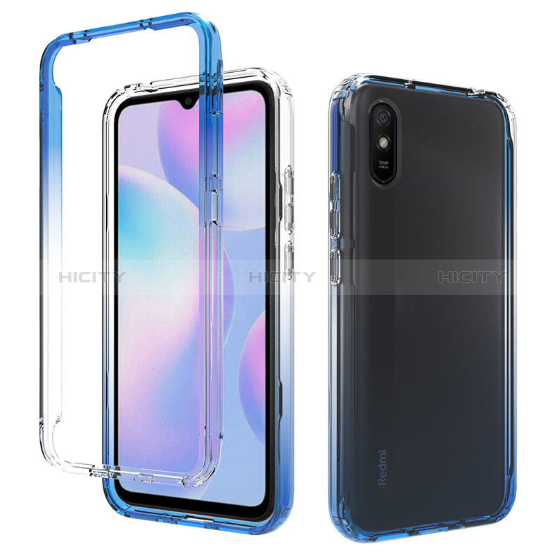 Custodia Silicone Trasparente Ultra Sottile Morbida Cover Fronte e Retro 360 Gradi Sfumato per Xiaomi Redmi 9A