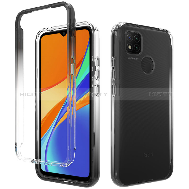 Custodia Silicone Trasparente Ultra Sottile Morbida Cover Fronte e Retro 360 Gradi Sfumato per Xiaomi Redmi 9C NFC