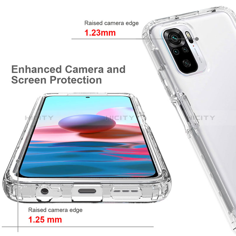 Custodia Silicone Trasparente Ultra Sottile Morbida Cover Fronte e Retro 360 Gradi Sfumato per Xiaomi Redmi Note 10 4G