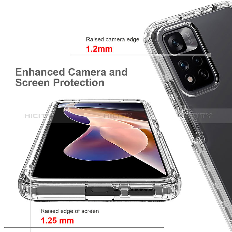 Custodia Silicone Trasparente Ultra Sottile Morbida Cover Fronte e Retro 360 Gradi Sfumato per Xiaomi Redmi Note 11 Pro+ Plus 5G