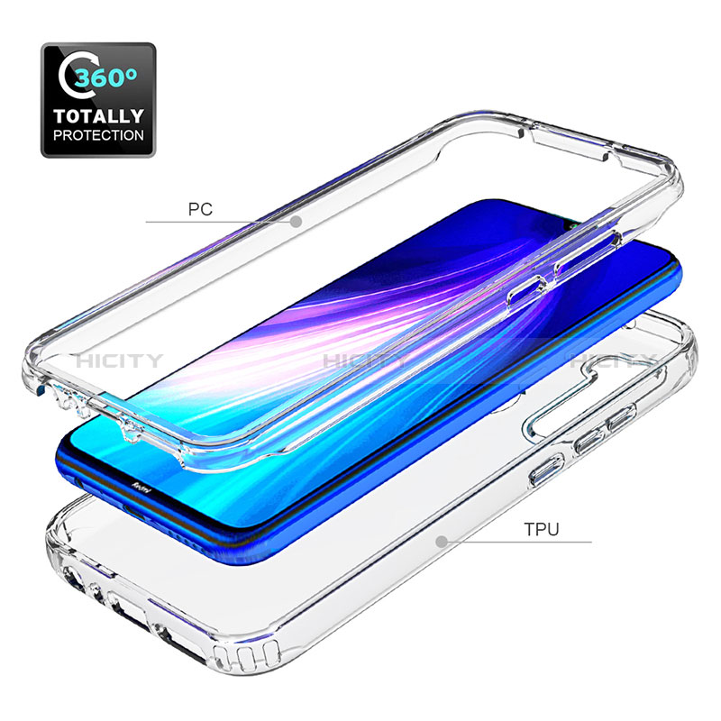 Custodia Silicone Trasparente Ultra Sottile Morbida Cover Fronte e Retro 360 Gradi Sfumato per Xiaomi Redmi Note 8 (2021)