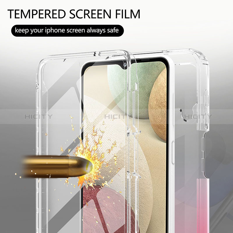 Custodia Silicone Trasparente Ultra Sottile Morbida Cover Fronte e Retro 360 Gradi Sfumato YB1 per Samsung Galaxy A12 5G