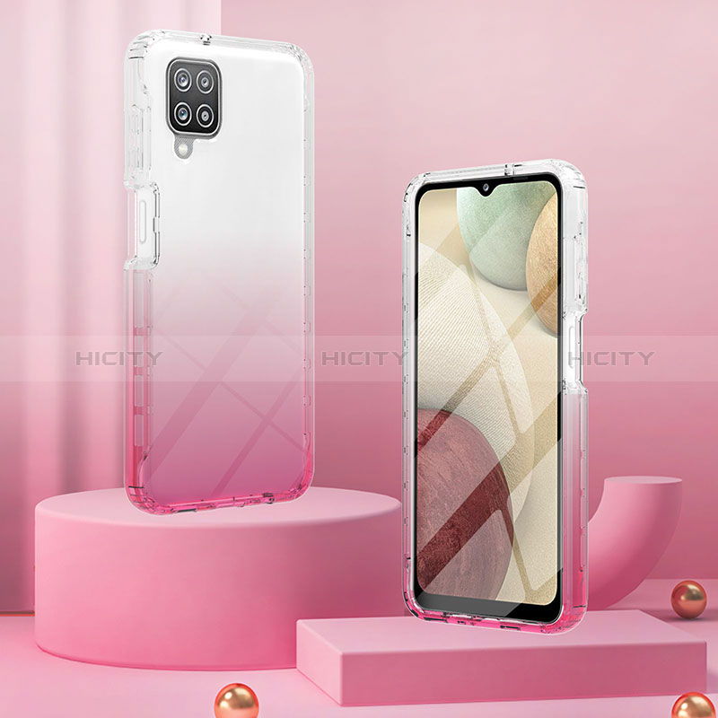 Custodia Silicone Trasparente Ultra Sottile Morbida Cover Fronte e Retro 360 Gradi Sfumato YB1 per Samsung Galaxy M12